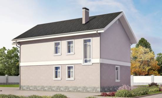 170-008-П Проект двухэтажного дома, красивый дом из газосиликатных блоков Медногорск | Проекты домов от House Expert
