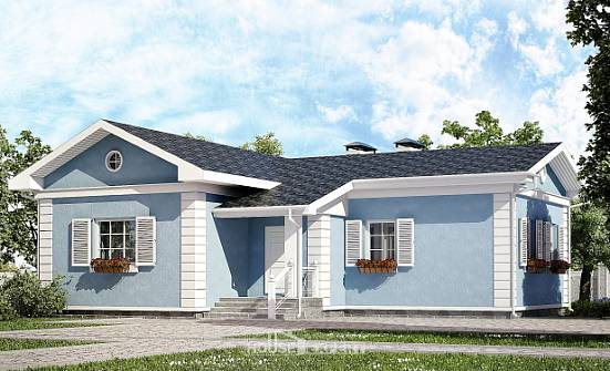 090-004-П Проект одноэтажного дома, бюджетный дом из керамзитобетонных блоков Кувандык | Проекты домов от House Expert