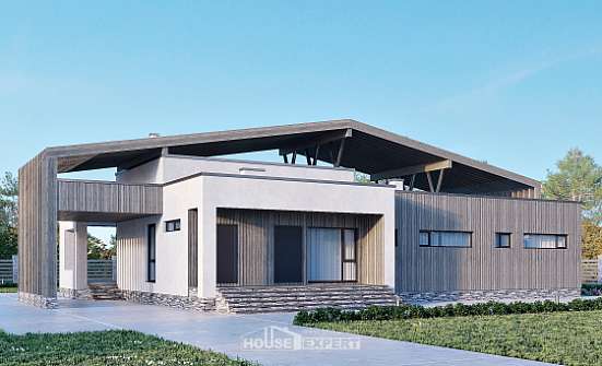 170-011-Л Проект одноэтажного дома, компактный дом из кирпича Орск | Проекты домов от House Expert
