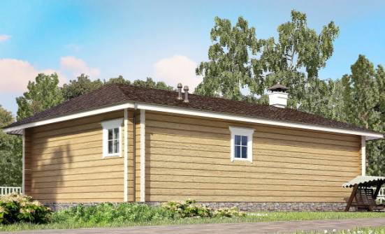 095-001-Л Проект одноэтажного дома, простой домик из дерева Абдулино | Проекты домов от House Expert