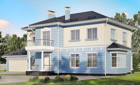 285-003-Л Проект двухэтажного дома и гаражом, классический загородный дом из кирпича Орск | Проекты домов от House Expert