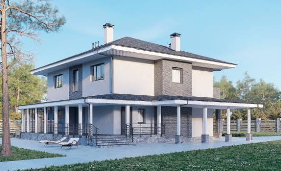 250-004-Л Проект двухэтажного дома, большой дом из теплоблока Орск | Проекты домов от House Expert