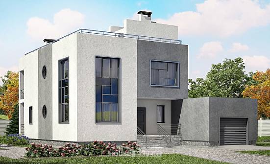 255-001-П Проект двухэтажного дома, гараж, огромный коттедж из бризолита Абдулино | Проекты домов от House Expert