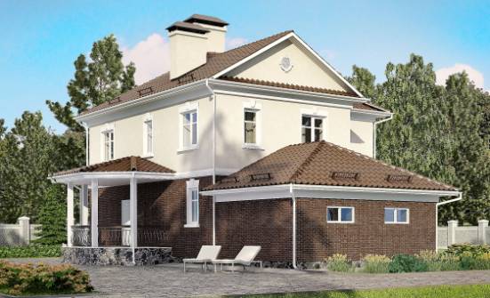 190-002-Л Проект двухэтажного дома, гараж, средний домик из пеноблока Кувандык | Проекты домов от House Expert