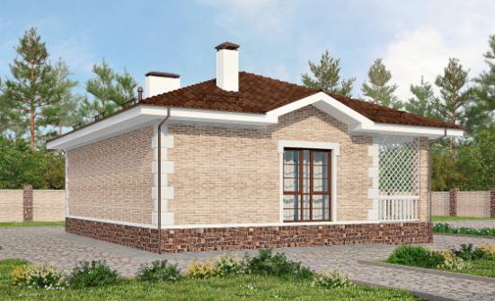 065-002-П Проект бани из кирпича Новотроицк | Проекты одноэтажных домов от House Expert