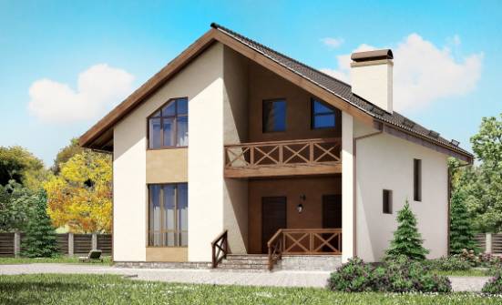 170-002-П Проект двухэтажного дома с мансардным этажом, скромный домик из газосиликатных блоков Бугуруслан | Проекты домов от House Expert