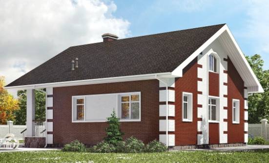 115-001-П Проект двухэтажного дома мансардный этаж, небольшой дом из газосиликатных блоков Орск | Проекты домов от House Expert