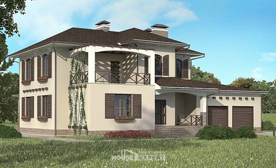 285-002-П Проект двухэтажного дома и гаражом, просторный загородный дом из кирпича Бузулук | Проекты домов от House Expert