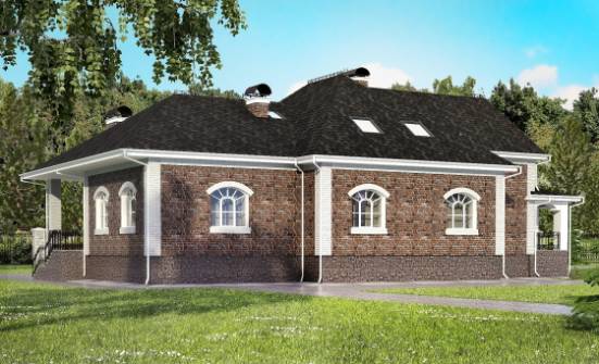 490-001-П Проект трехэтажного дома мансардой и гаражом, классический коттедж из кирпича Орск | Проекты домов от House Expert