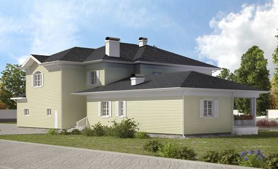 410-002-Л Проект двухэтажного дома, гараж, уютный домик из пеноблока Оренбург | Проекты домов от House Expert