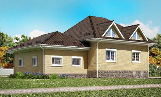 400-001-П Проект трехэтажного дома мансардой, гараж, классический домик из газосиликатных блоков Кувандык | Проекты домов от House Expert