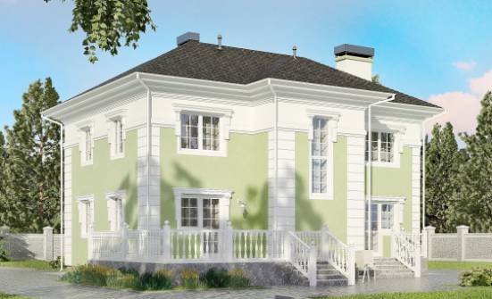 155-005-П Проект двухэтажного дома, экономичный домик из керамзитобетонных блоков Оренбург | Проекты домов от House Expert