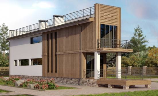 100-003-Л Проект двухэтажного дома, скромный дом из арболита Гай | Проекты домов от House Expert