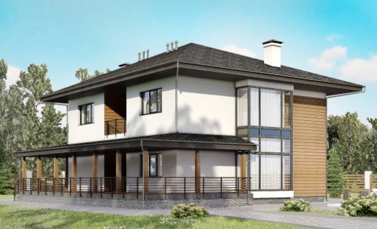 245-001-П Проект двухэтажного дома, классический загородный дом из пеноблока Бугуруслан | Проекты домов от House Expert
