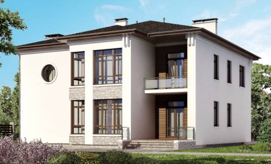 300-005-П Проект двухэтажного дома, красивый загородный дом из кирпича Кувандык | Проекты домов от House Expert