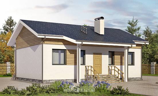 080-004-П Проект одноэтажного дома, современный домик из керамзитобетонных блоков Бузулук | Проекты домов от House Expert