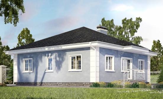 100-001-П Проект одноэтажного дома, красивый коттедж из керамзитобетонных блоков Новотроицк | Проекты одноэтажных домов от House Expert