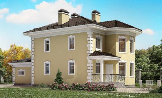 150-006-Л Проект двухэтажного дома, гараж, простой дом из газосиликатных блоков Новотроицк | Проекты домов от House Expert