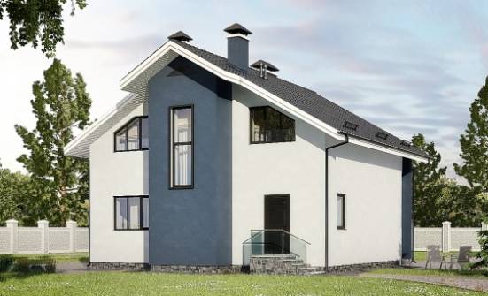 150-005-П Проект двухэтажного дома с мансардой, простой дом из газосиликатных блоков Бузулук | Проекты домов от House Expert