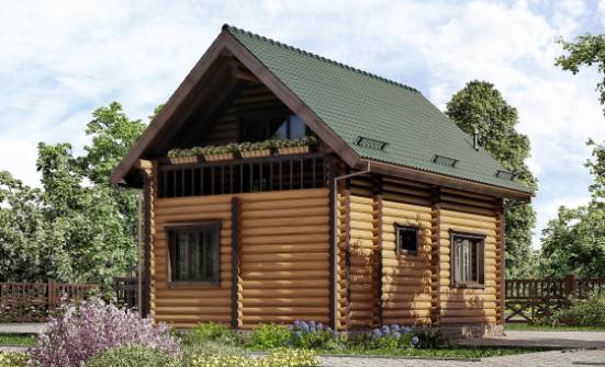 080-003-П Проект двухэтажного дома мансардой, экономичный коттедж из дерева Соль-Илецк | Проекты домов от House Expert