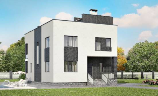 225-001-П Проект двухэтажного дома, красивый коттедж из арболита Гай | Проекты домов от House Expert