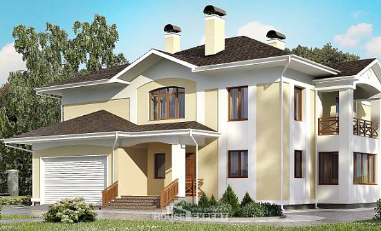 375-002-Л Проект двухэтажного дома, гараж, большой дом из кирпича Соль-Илецк | Проекты домов от House Expert