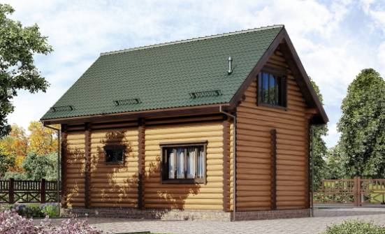 080-003-П Проект двухэтажного дома мансардой, экономичный коттедж из дерева Соль-Илецк | Проекты домов от House Expert