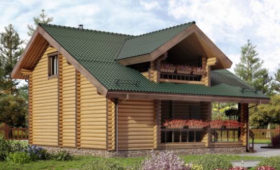 110-005-П Проект двухэтажного дома с мансардой, классический коттедж из дерева Бузулук | Проекты домов от House Expert
