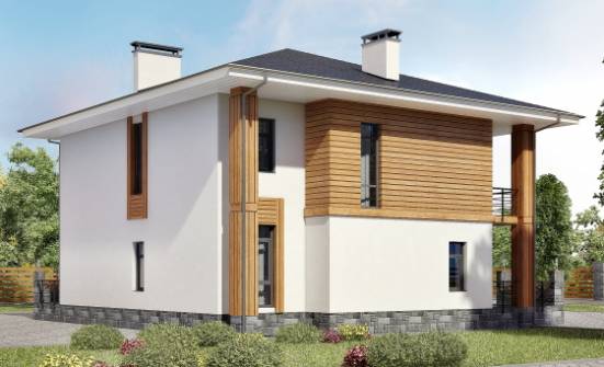 180-015-П Проект двухэтажного дома, экономичный коттедж из пеноблока Бугуруслан | Проекты домов от House Expert