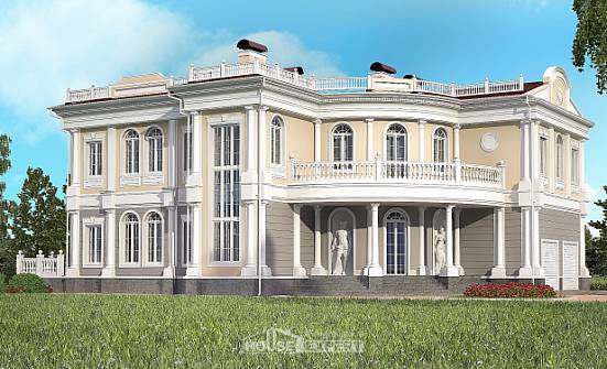 505-001-П Проект двухэтажного дома и гаражом, современный дом из блока Соль-Илецк | Проекты домов от House Expert