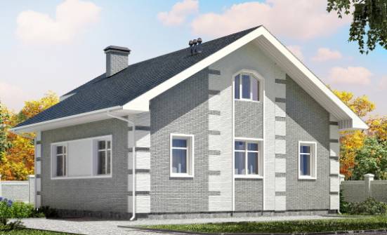 115-001-Л Проект двухэтажного дома с мансардой, небольшой домик из пеноблока Гай | Проекты домов от House Expert