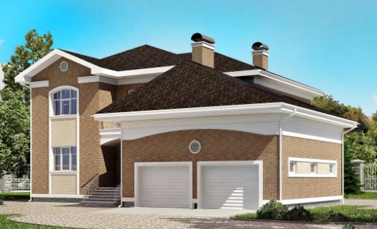 335-002-П Проект двухэтажного дома и гаражом, огромный домик из кирпича Бузулук | Проекты домов от House Expert