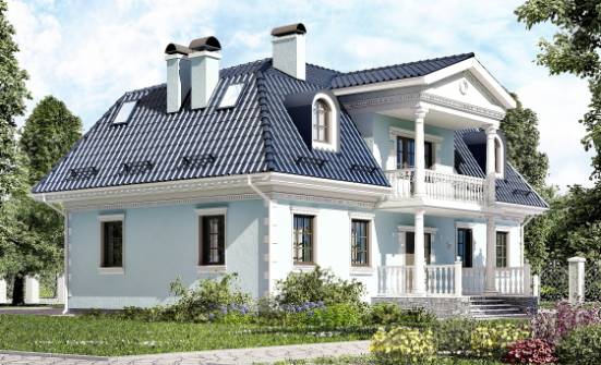 210-004-Л Проект двухэтажного дома с мансардой, средний коттедж из твинблока Орск | Проекты домов от House Expert