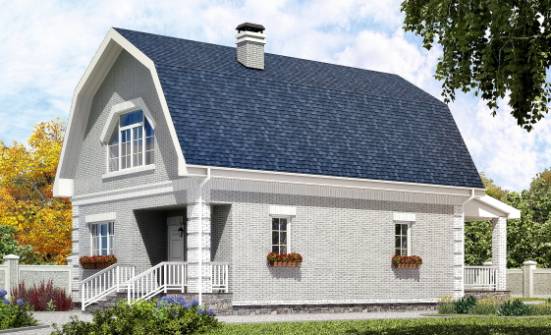 130-005-П Проект двухэтажного дома мансардой, бюджетный коттедж из теплоблока Бузулук | Проекты домов от House Expert