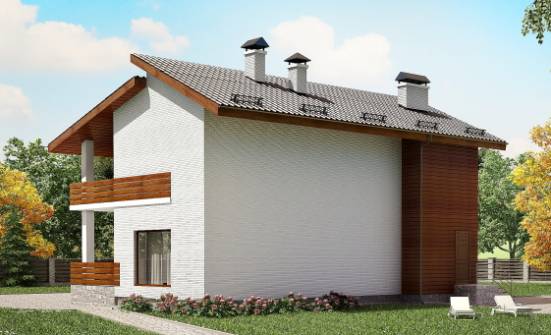 180-009-П Проект двухэтажного дома мансардный этаж, средний загородный дом из кирпича Орск | Проекты домов от House Expert