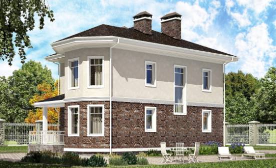 120-001-Л Проект трехэтажного дома, экономичный домик из теплоблока Кувандык | Проекты домов от House Expert