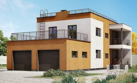 180-012-П Проект двухэтажного дома, гараж, красивый загородный дом из кирпича Новотроицк | Проекты домов от House Expert