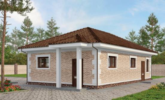 070-005-П Проект гаража из кирпича Бузулук | Проекты одноэтажных домов от House Expert