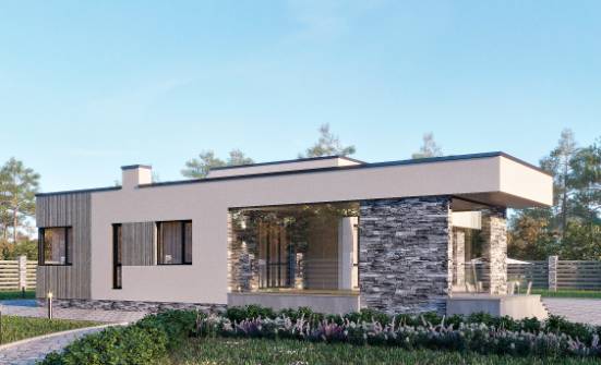 175-001-Л Проект одноэтажного дома, современный дом из арболита Гай | Проекты домов от House Expert