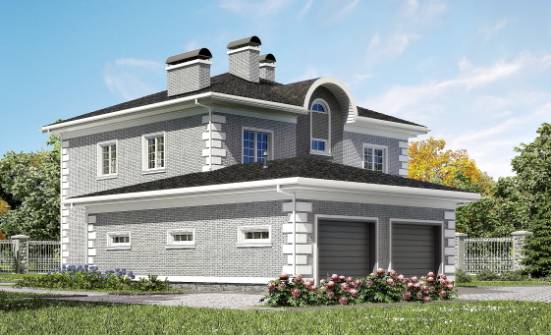 245-004-Л Проект двухэтажного дома и гаражом, классический дом из кирпича Оренбург | Проекты домов от House Expert