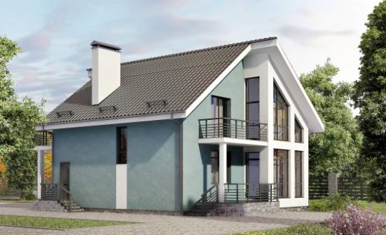 170-006-П Проект двухэтажного дома мансардой, уютный коттедж из бризолита Бугуруслан | Проекты домов от House Expert