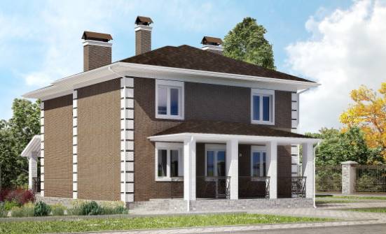 185-002-П Проект двухэтажного дома, красивый дом из блока Бузулук | Проекты домов от House Expert