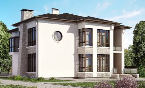 300-005-П Проект двухэтажного дома, красивый загородный дом из кирпича Кувандык | Проекты домов от House Expert