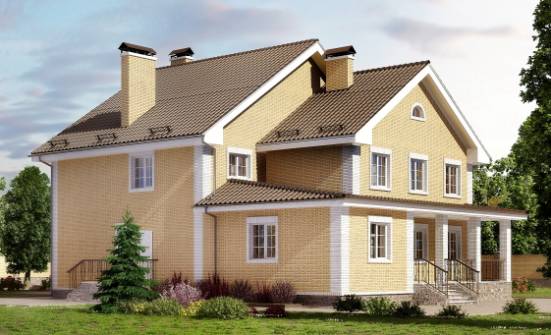 320-003-Л Проект двухэтажного дома, огромный коттедж из блока Бузулук | Проекты домов от House Expert