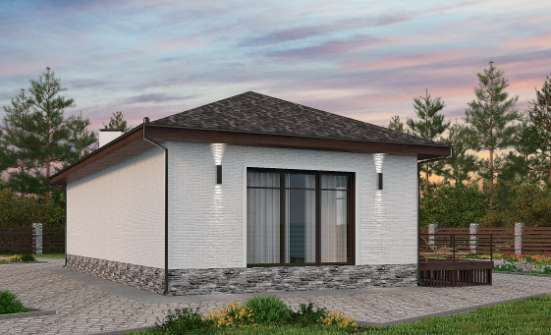 145-001-Л Проект бани из пеноблока Медногорск | Проекты одноэтажных домов от House Expert