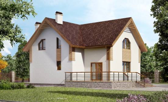 150-009-П  Проект двухэтажного дома мансардой, недорогой домик из пеноблока Бузулук | Проекты домов от House Expert