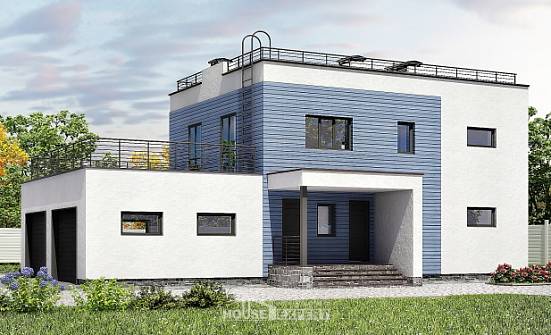 180-012-Л Проект двухэтажного дома, гараж, уютный загородный дом из кирпича Абдулино | Проекты домов от House Expert