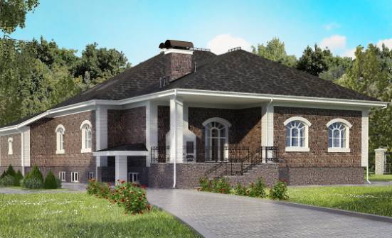 490-001-П Проект трехэтажного дома мансардой и гаражом, классический коттедж из кирпича Орск | Проекты домов от House Expert