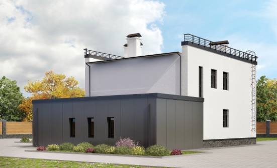 260-002-П Проект двухэтажного дома, гараж, современный загородный дом из газосиликатных блоков Бузулук | Проекты домов от House Expert