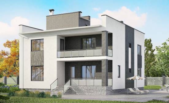 225-001-П Проект двухэтажного дома, красивый коттедж из арболита Гай | Проекты домов от House Expert